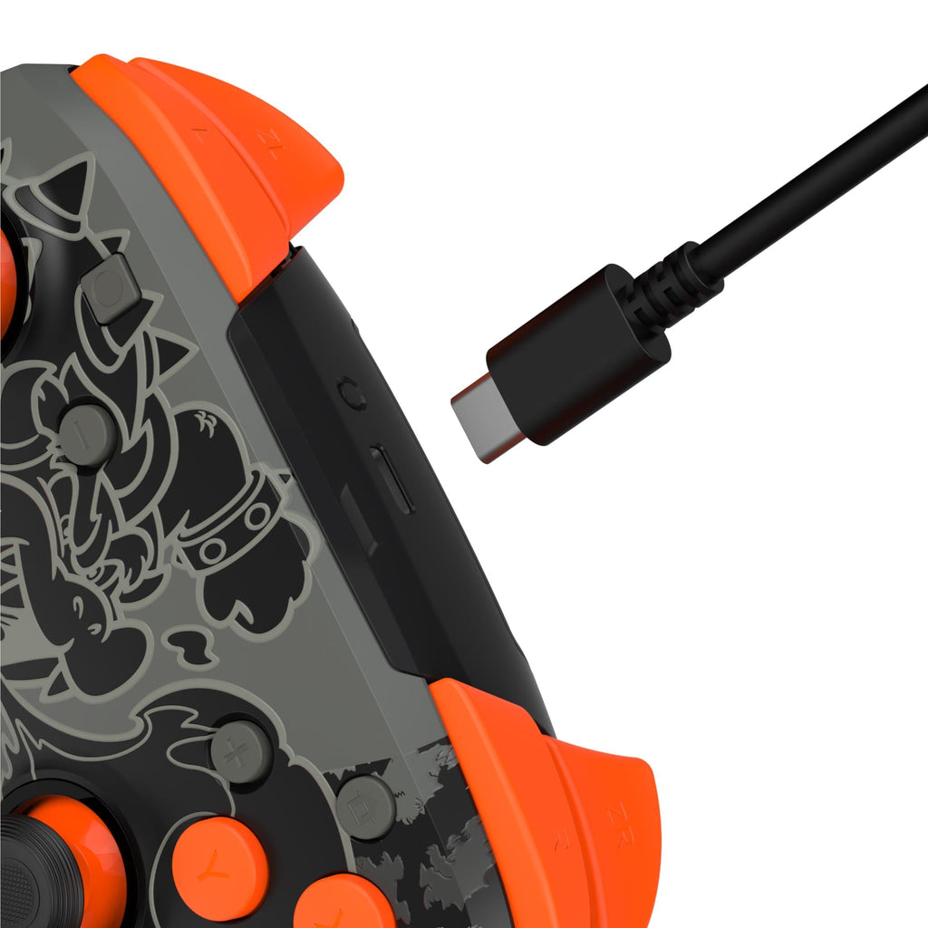 Rematch Glow Wireless Plus Controller for Nintendo Switch (Blackout Bowser)